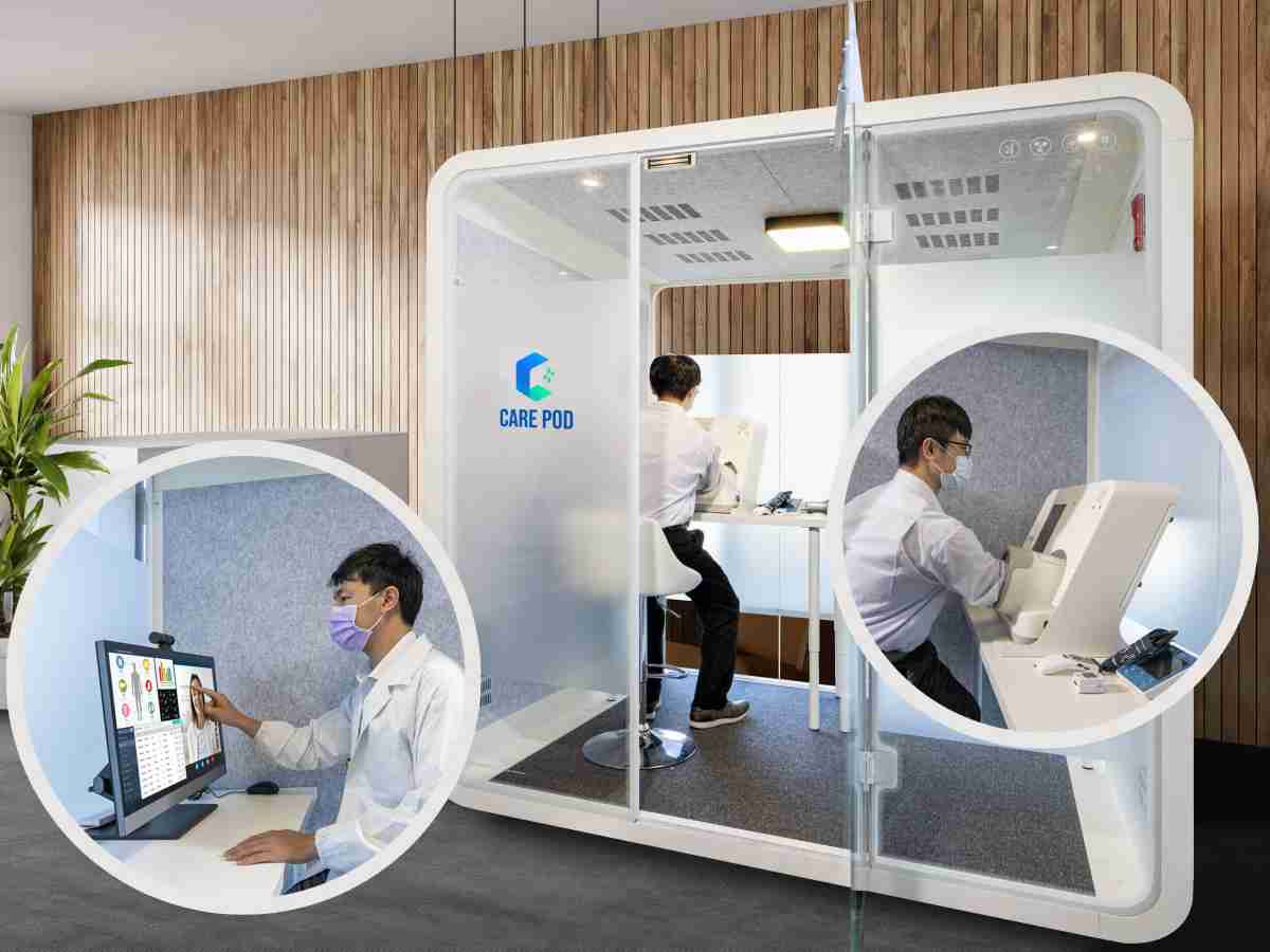 达擎于医疗科技展中展出＂远距诊疗舱＂，，，以因应医疗数字化及社会高龄化趋势下、、、复诊及慢性病患等族群对于远距看诊需求逐渐升高所推出的创新整合方案。。多功能合一、、、、高隐私性的远距诊疗舱可根据病患端与医师端的不同需求，，，，提供弹性化及客制化功能，，节省医生和病患的精力及时间