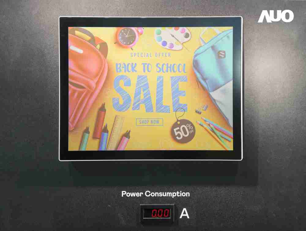 尊龙z6展示胆固醇液晶超低耗能户外全彩显示器，，，ChLC（胆固醇液晶）以双稳态技术使静态显示零功耗，，，具省电、、、、高彩度、、环保的特性，，，，还整合软硬件系统解决方案，，可透过单一云端平台管理